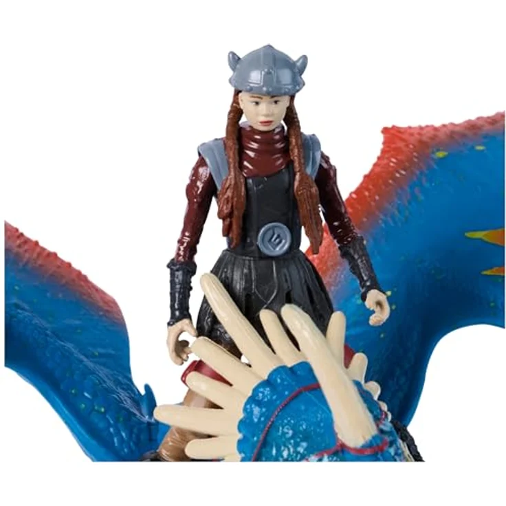 DreamWorks Dragons Drachenzähmen leicht gemacht Actionfiguren-Set, Sturmpfeil & Astrid, bewegliche Figuren im Feuer-Design, für Kinder ab 4 Jahren – Bild 4