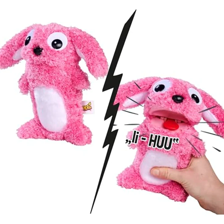 SIMBA Plüschfigur ScreamerZ Hase, mit Soundeffekt, lilafarben, 30 cm, für Kinder ab 5 Jahren – Bild 3