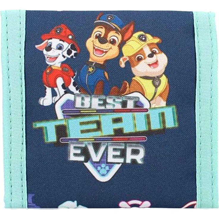 PAW PATROL Geldbörse Best Team Ever, Kinderportemonnaie aus Polyester, 10 x 10 x 1 cm