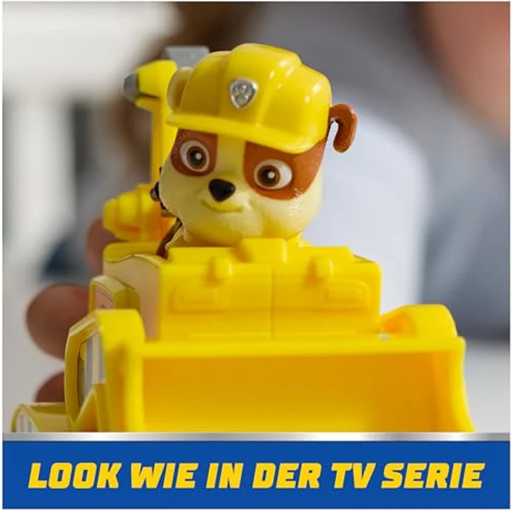 Spin Master PAW Patrol Spielzeug-Auto Rubble, Baufahrzeug mit beweglichem Bohrer und Schaufel, aus recyceltem Material, ca. 13 cm lang – Bild 9