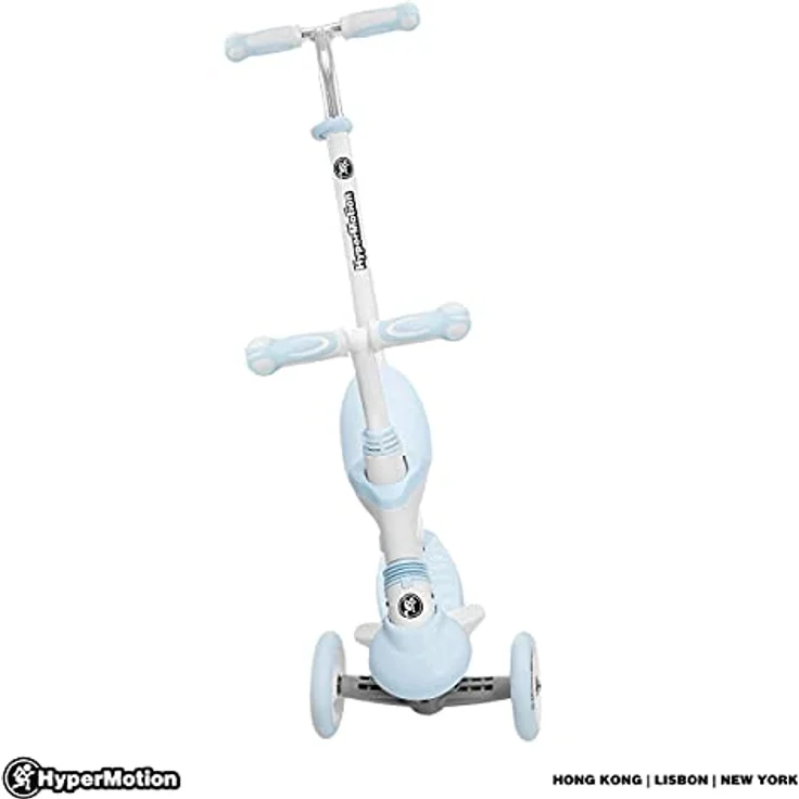 HyperMotion 5-in-1 Kinderroller mit Schiebefunktion und Gummirädern, blau – Bild 9