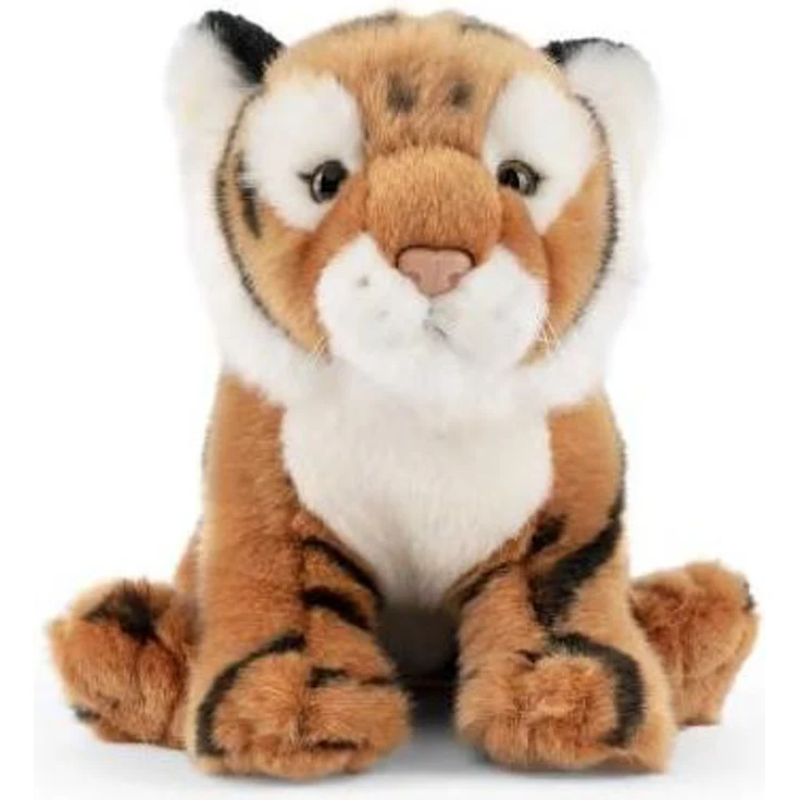 Living Nature Tiger 30cm, Kuscheltier mit authentischem Design und Soundfunktion