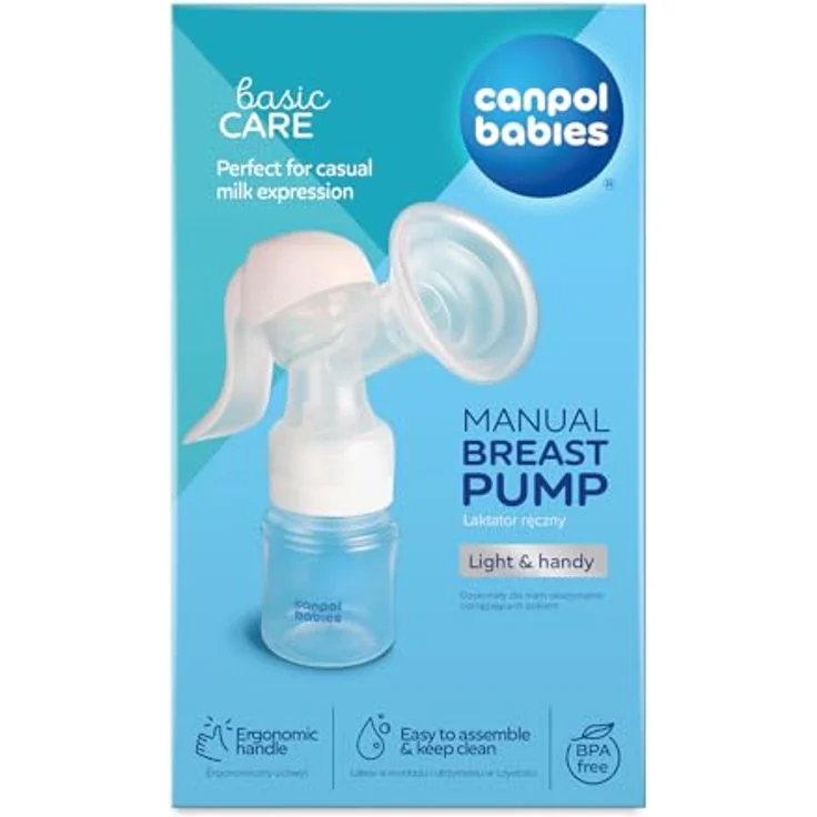 Canpol Babies Basic Milchpumpe, manuelle Muttermilchpumpe mit einfacher Reinigung und intuitiver Anwendung, 1 St. – Bild 3