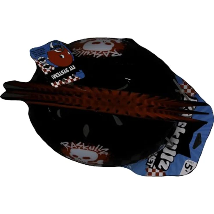 Raskullz C-Preme Unisex Jugend x Fahrradhelm, Totenkopf Hawk rot, aerodynamische Kühlungsöffnungen – Bild 5