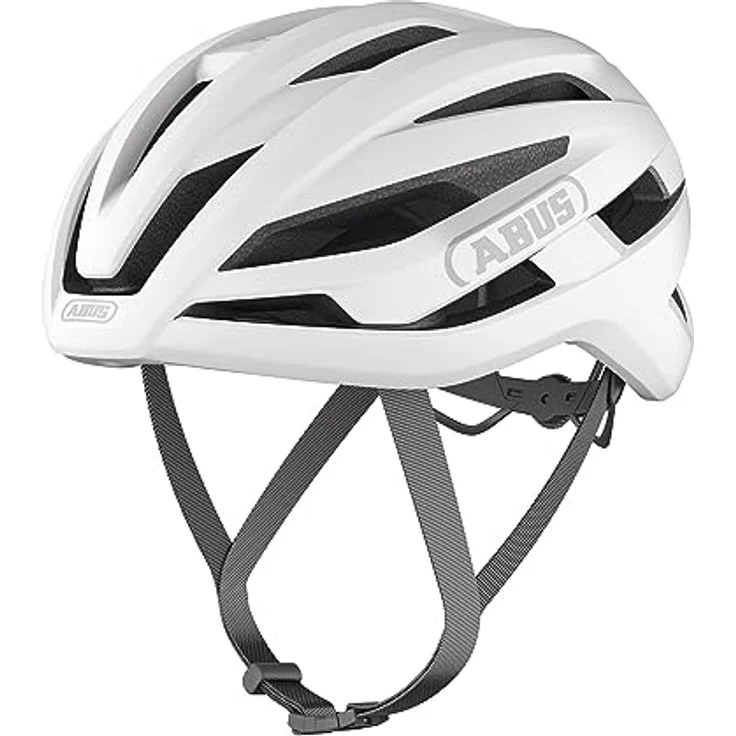 ABUS Rennradhelm StormChaser ACE - Leichter Fahrradhelm für Radrennen, Gravelbike-Touren und Cyclocross - Größe M, Weiß – Bild 5