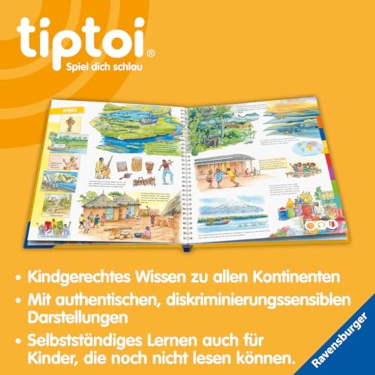 Ravensburger tiptoi® Weltatlas, Lernbuch für Kinder ab 5 Jahren, interaktive Entdeckungstour durch die Welt – Bild 5