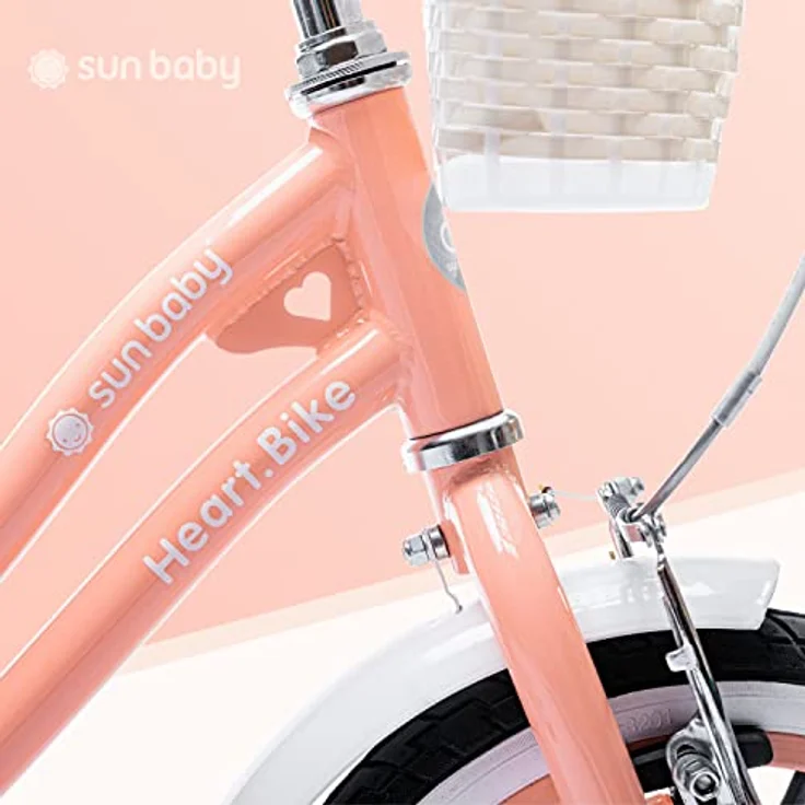 Sun Baby Bike for girls 16 inch heart bike apricot – Bild 4