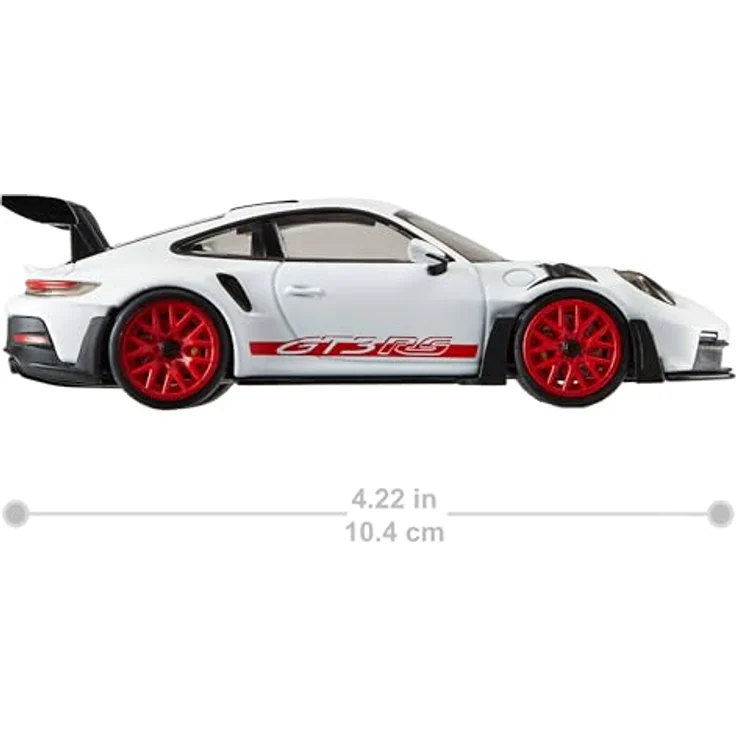 Hot Wheels Premium Porsche 911 GT3 RS, Maßstab 1:43, offiziell lizenziertes Sammlerfahrzeug mit Real-Riders-Reifen, Metall/Metall-Karosserie und -Fahrgestell, HWT03 – Bild 3