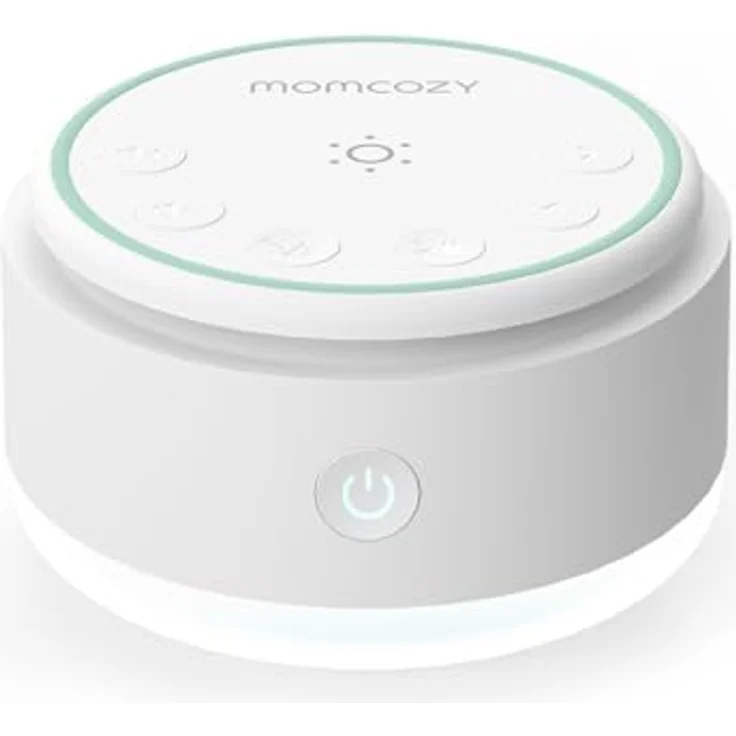 Momcozy Sound Machine für Babys, tragbares weißes Rauschen mit 20 Klängen, Touch-Licht, Schlaf-Timer und Speicherfunktion, perfekt für unterwegs und das Kinderzimmer – Bild 1