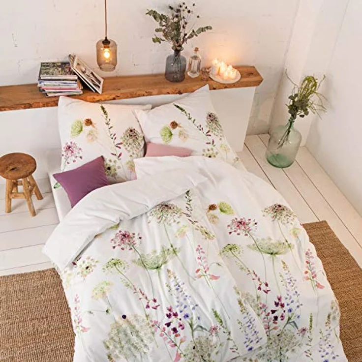 ESTELLA Kuschelflanell Bettwäsche Meadow, grün, 1 Bettbezug 155 x 220 cm + 1 Kissenbezug 80 x 80 cm, atmungsaktiv und temperaturausgleichend, Öko-Tex Standard 100 – Bild 4