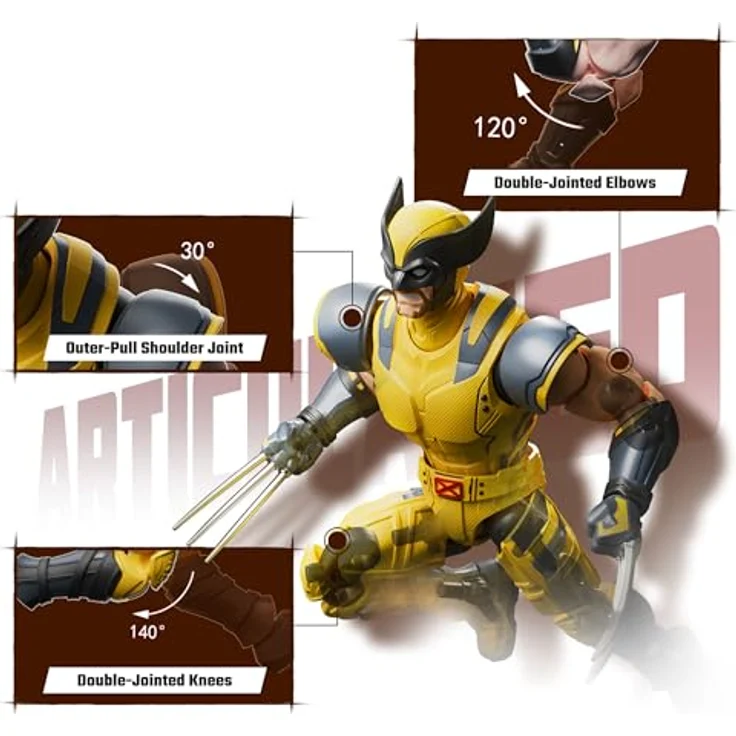 Blokees Marvel Heroes Champion Class 05 Wolverine, detaillierte Sammelfigur, gelenkter Modellbausatz, 15 cm Höhe, aus hochwertigem PVC, mehrfarbig – Bild 7