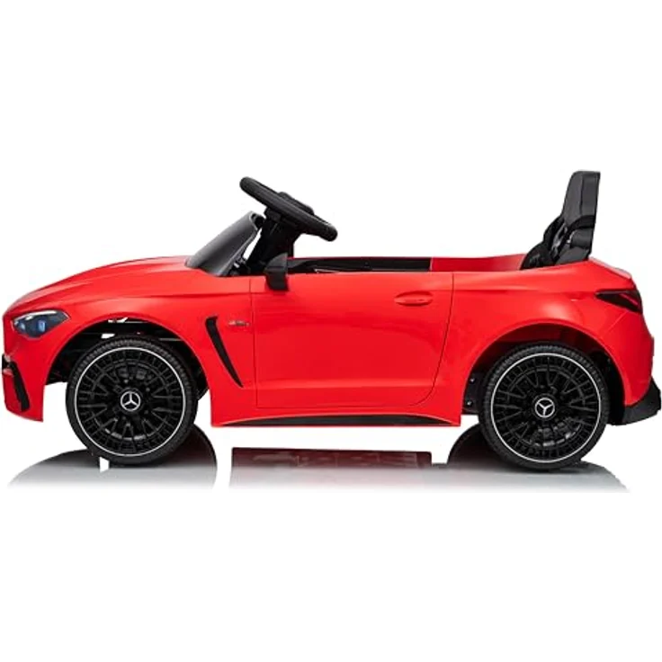 FINOOS Kinder Elektroauto 12V Mercedes CLE53 AMG, mit Fernbedienung und Sanftanlaufsystem, Rot – Bild 4