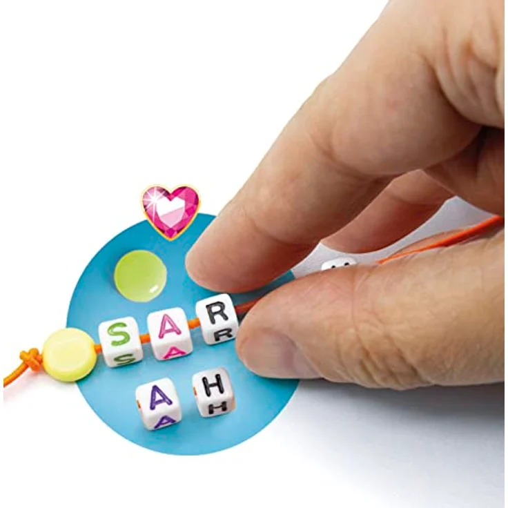Clementoni Kreatives Perlenset, Lernspiel zum Gestalten von Armbändern mit bunten Perlen und Zubehörschale – Bild 5