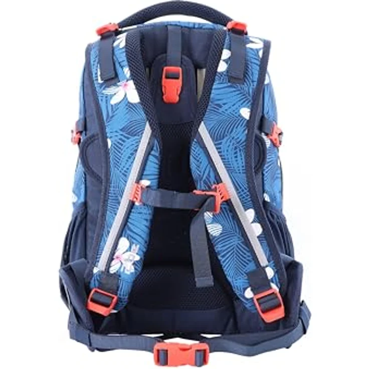 2be Schulrucksack, mit reflektierenden Elementen, ergonomischem Rücken und integriertem Regenschutz, in verschiedenen Farben verfügbar – Bild 3