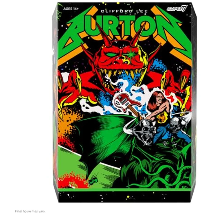 Super7 ULTIMATES! Cliff Burton Actionfigur – 17,8 cm mit Zubehör, Heavy Metal Sammlerstück und Retro-Spielzeug – Bild 3