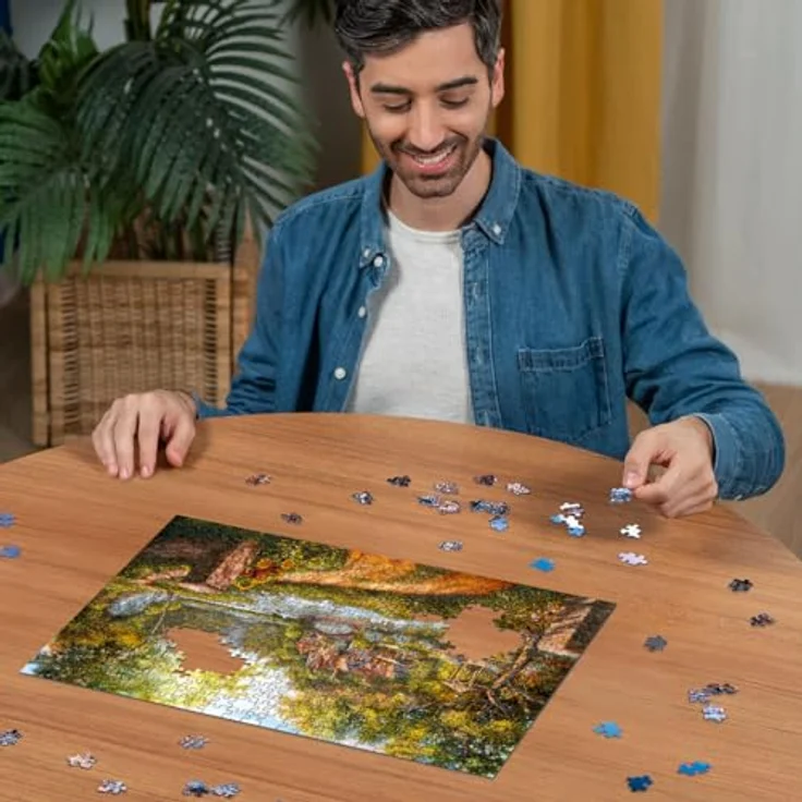 Ravensburger Puzzle 12000218 - Cottage am Fluß - 500 Teile Puzzle für Erwachsene und Kinder ab 12 Jahren, von Ravensburger - Hochwertiges Puzzle mit handgefertigten Stanzmessern und reflexfreiem Puzzlebild – Bild 4
