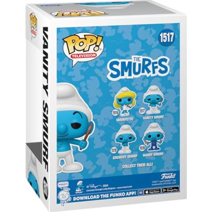 Funko POP! TV: Smurfs - Vanity Smurf - Vinyl-Sammelfigur - 9,5 cm - Geschenkidee - Offizielle Handelswaren - Premium Vinyl Material - Für Kinder und Erwachsene - TV Fans - Modellfigur Für Sammler und Display – Bild 3