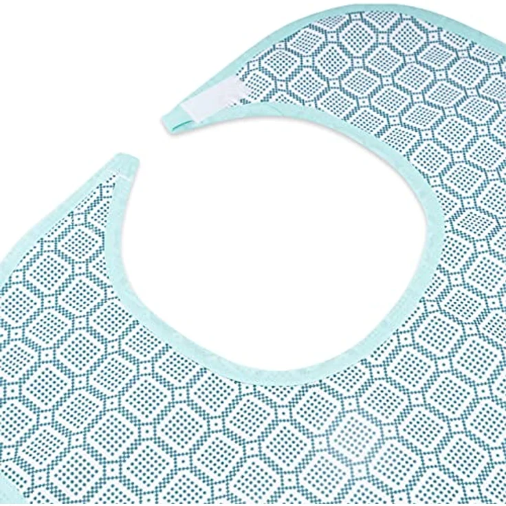 Sensalou Lätzchen für Erwachsene, wasserdichtes Essschutz-Lätzchen in hellblau, 90x45 cm, waschbar – Bild 5