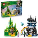 LEGO Wicked Emerald City & Kiamo Ko Castle, Bau- und Spielset mit Elphaba- und Glinda-Minifiguren, fliegendem Affen und Zubehör, für Kinder ab 9 Jahren, 75689