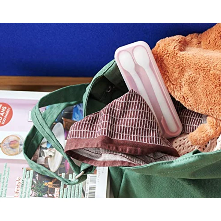 Mepal – Fütterlöffel Mio – Babylöffel – Kleinkind Fütterlöffel – Baby Besteck – Spülmaschinengeeignet – BPA frei – 2er Besteck Set – Deep pink – Bild 4