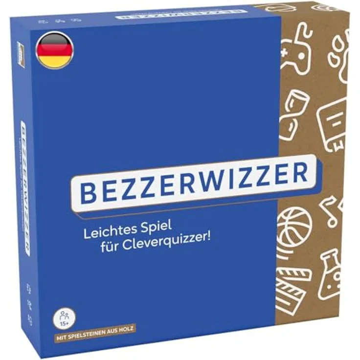 Asmodee BEZZERWIZZER (Auflage 2025), Quiz- und Partyspiel mit 2.940 Fragen in 20 Kategorien, ab 2 Spielern, ab 15 Jahren, 45 Minuten, Deutsch