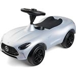BIG Rutscherauto Mercedes-AMG GT, sportliches Kinderfahrzeug in elegantem Silber mit ergonomischem Design und Flüsterreifen
