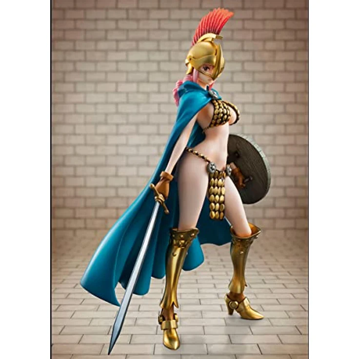 MegaHouse One Piece Sailing Again Gladiator Rebecca (Limited) Sammelstatue - ca. 220 mm hoch, mit zwei verschiedenen Ausdrücken, abnehmbarem Umhang und Schwert – Bild 4