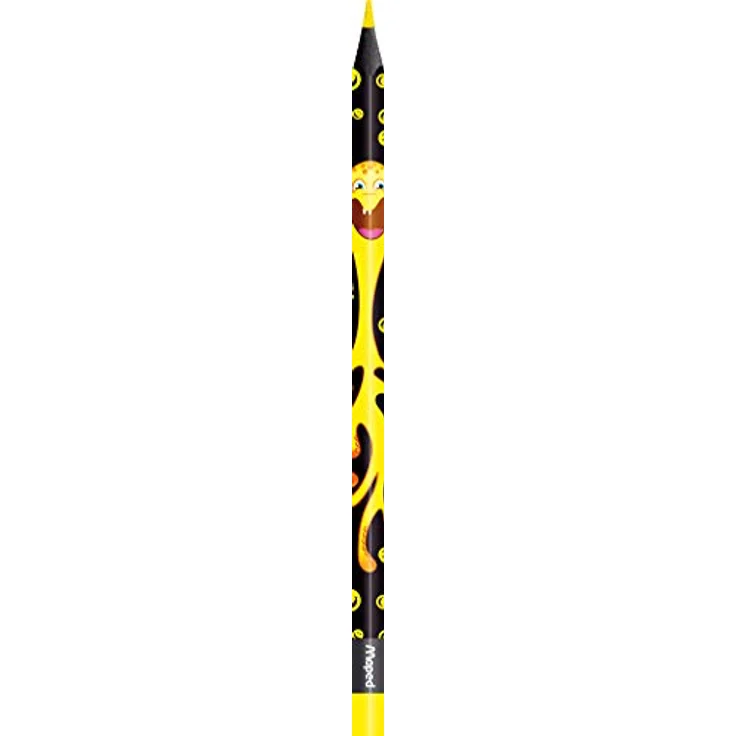 Maped 862624 - ergonomische Drei-Kant-Buntstifte, Farbstifte COLOR'PEPS BLACK MONSTER - schwarzer Schaft und bunte Monster-Bedruckung - 24x Stifte, 24 Stück (1er Pack) – Bild 5