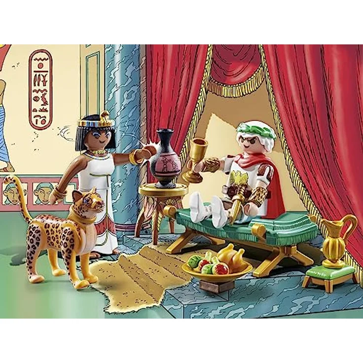 PLAYMOBIL Asterix 71270 Cäsar und Kleopatra, Leopard und eine Chaiselongue, Spielzeug für Kinder ab 5 Jahren – Bild 3