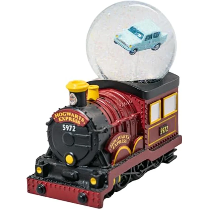 Grupo Erik Harry Potter Hogwarts Express Schneekugel, 8 cm, detailreiche Darstellung aus Resin und Glas mit schimmernden Partikeln – Bild 1