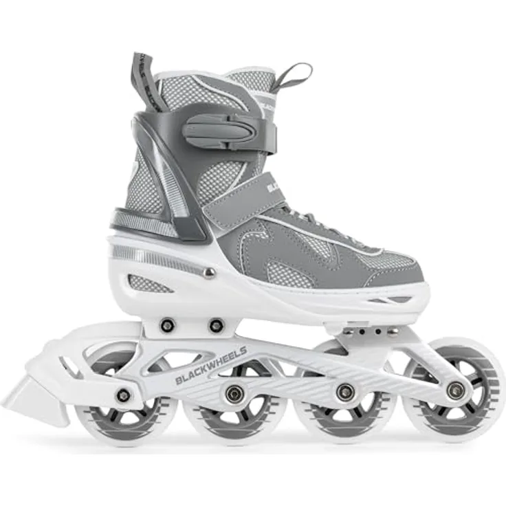 Blackwheels Flex Pro Inline Skates, atmungsaktiv für Jugendliche und Erwachsene, grau, Räder 84 cm, Einlegesohle 38-41