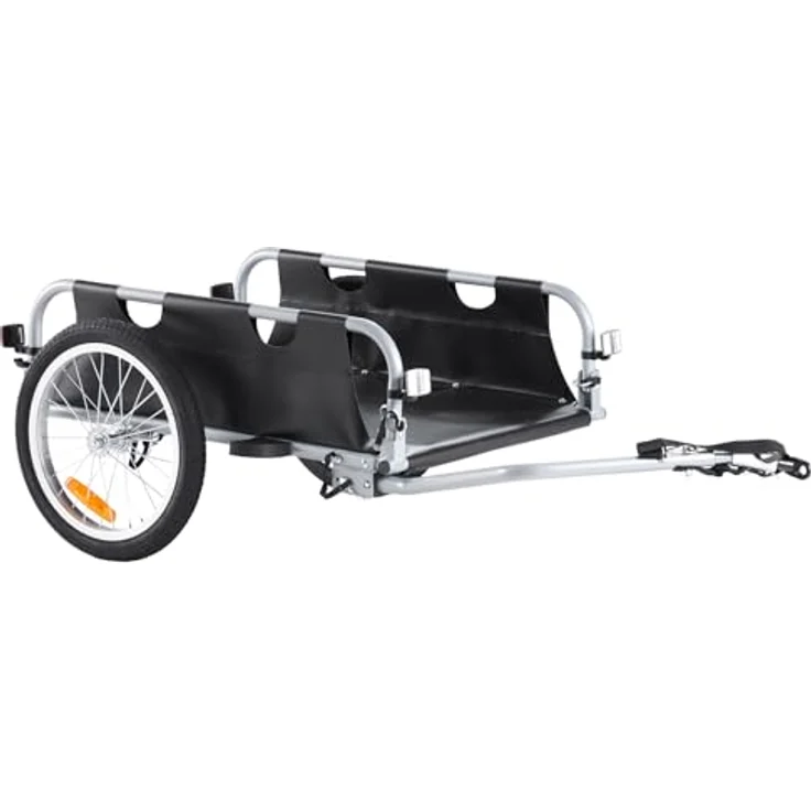 VEVOR Fahrradanhänger CT902B, 45 kg Tragkraft, faltbar, mit Universalkupplung und 41 cm Rädern, sichere Reflektoren, passend für 558,8-711,2 mm Fahrradräder – Bild 1