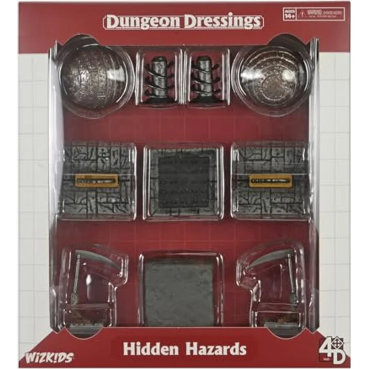 WizKids Dungeon Dressings: Traps - Hidden Hazards, vorbemalte Dekorationselemente für Tabletop-Rollenspiele, 10 Kacheln aus langlebigem Plastik, ab 14 Jahren – Bild 1