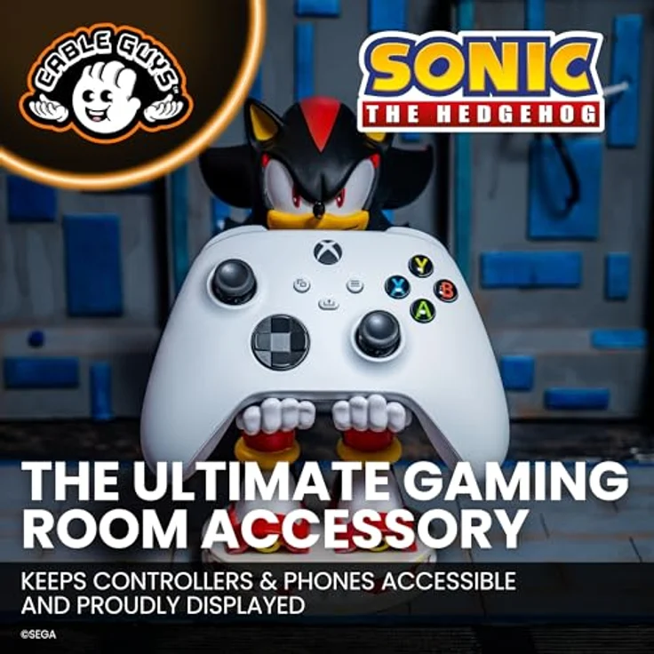Exquisite Gaming Shadow the Hedgehog Stojak na kabel, 20 cm, Universalhalter für Gaming-Controller und Smartphones, offiziell lizenziert von SEGA – Bild 3