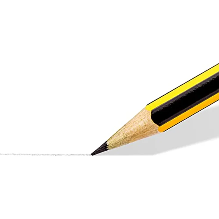 STAEDTLER Bleistift Noris 120, Made from Upcycled Wood, Härtegrad H, Rutschfeste Soft-Oberfläche, hohe Buchfestigkeit, hohe Qualität Made in Germany, Blisterkarte mit 2 Stück, 120-3 BK2D – Bild 3