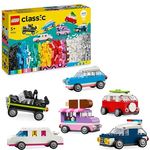 LEGO Classic Kreative Fahrzeuge, Bausteine-Set für Bunte Modellautos inkl. LKW, Polizeiauto und Baufahrzeuge, Baubare Spielzeug-Autos für Kinder, Geschenk für Jungs und Mädchen ab 5 Jahren 11036