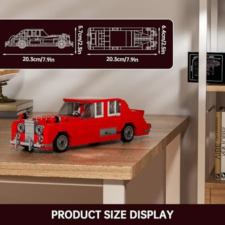 Mould King 10145 Technik Oldtimer Modellauto, 433 Teile, detailliertes Sportwagen-Design mit beweglichem Cockpit und Kofferraum – Bild 2