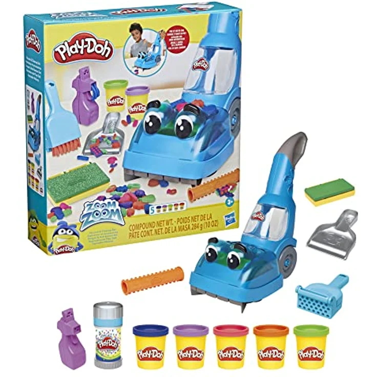 Play-Doh Zoom Zoom Saugen und Aufräumen Set mit 5 Farben – Bild 3