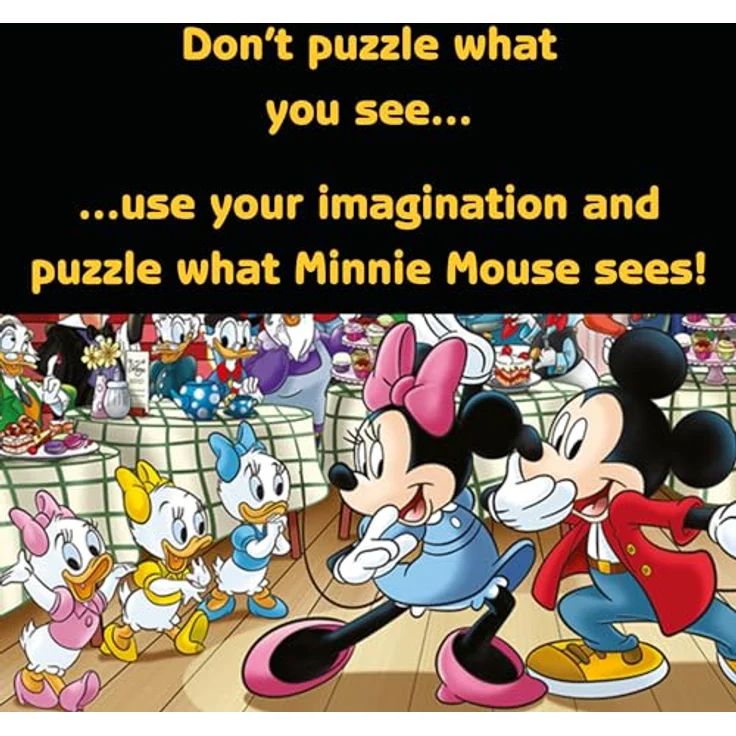 Wasgij Original Disney - 1000 Teile Puzzle "Mickey's Party" mit Disney-Charakteren, einmaliger Twist – Bild 3