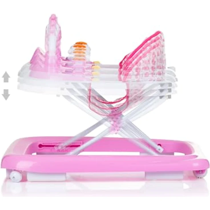 Chipolino Lauflernhilfe Little Cow Räder Stopper Höhenverstellbar Musik Licht, Farbe:rosa – Bild 4
