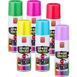 Spetebo Sprühkreide wasserlöslich 100 ml Dose - 6er Set - Kreidespray in 6 verschiedenen bunten Farben - Flüssigkreide Markierungsspray abwaschbar Straßen Kreide Marker rot gelb grün pink lila blau