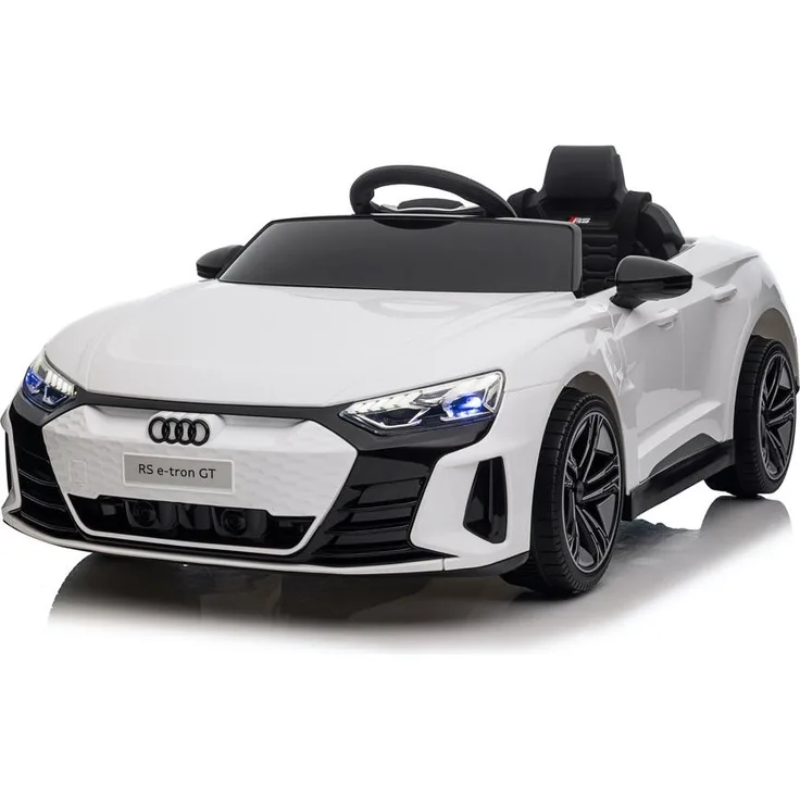 schnaeppchenmeile-online Kinder Elektroauto Audi RS e-tron GT, zwei Motoren, 12V Akku, Fernbedienung, Musik- und Lichtfunktionen, weiss