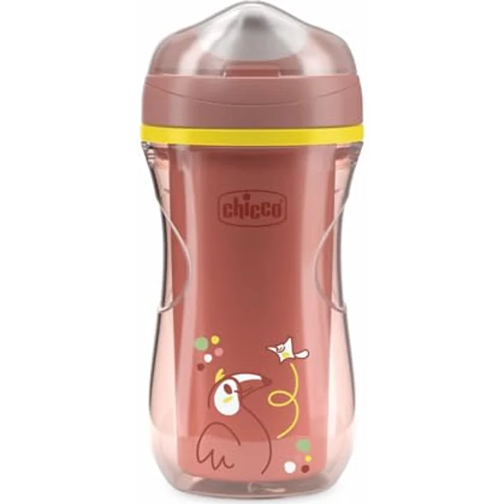 Chicco Active Tropffreier Trinklernbecher, 266 ml, isolierte Thermoskanne mit ergonomischer Tülle und Easy Sips Ventil, BPA-frei, Rosa – Bild 1