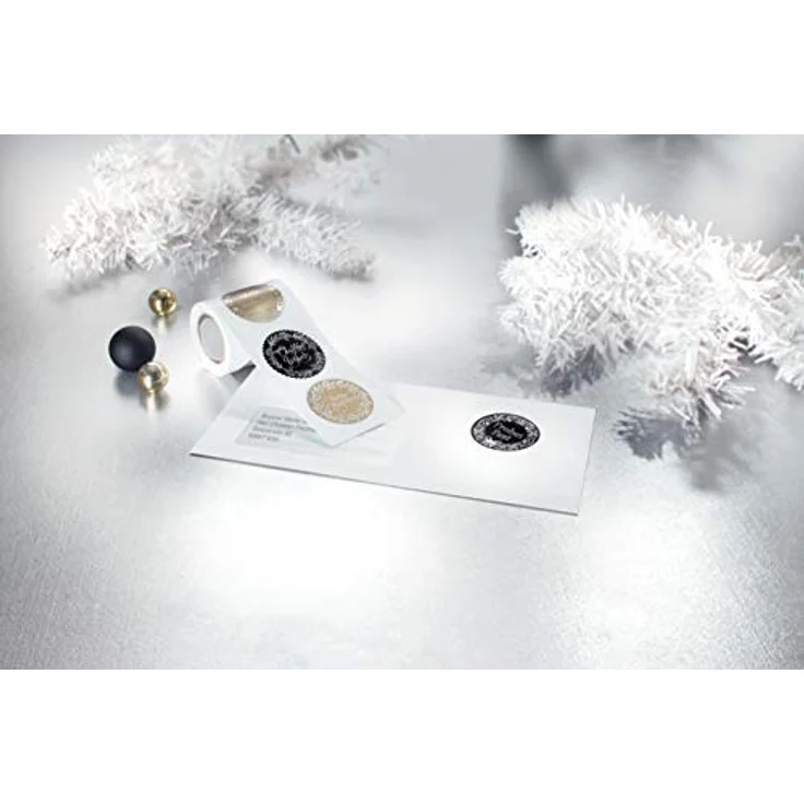 Sigel Aufkleber Christmas Lettering CS120, silber, 45,0 x 50,0 mm, 200 selbstklebende Etiketten – Bild 2