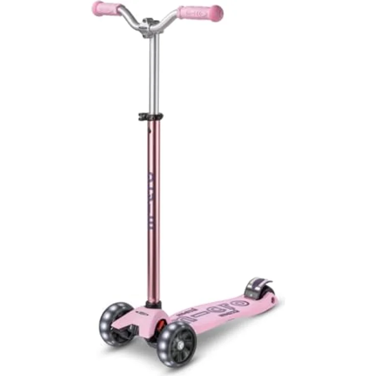 MICRO Maxi micro™ Deluxe Pro LED | Das ORIGINAL | Kinder Roller ab 5 Jahren | Premium Kinderroller von 5-7 Jahre | Höhenverstellbarer Lenker | Kickboard Scooter | 5 6 7 Jahre (Rose) – Bild 1