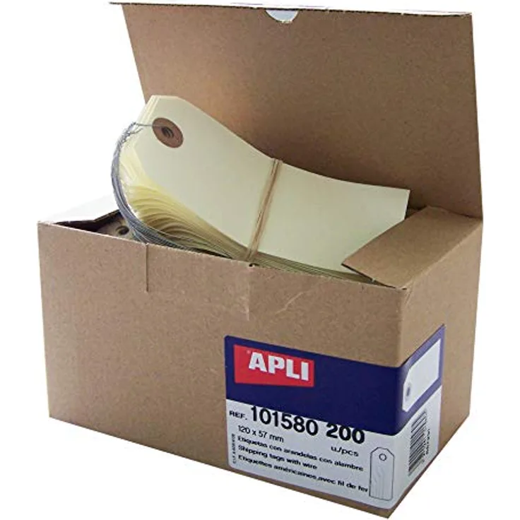 agipa 101580 Gepäckanhänger, 120 x 57 mm, neutral, mit Draht