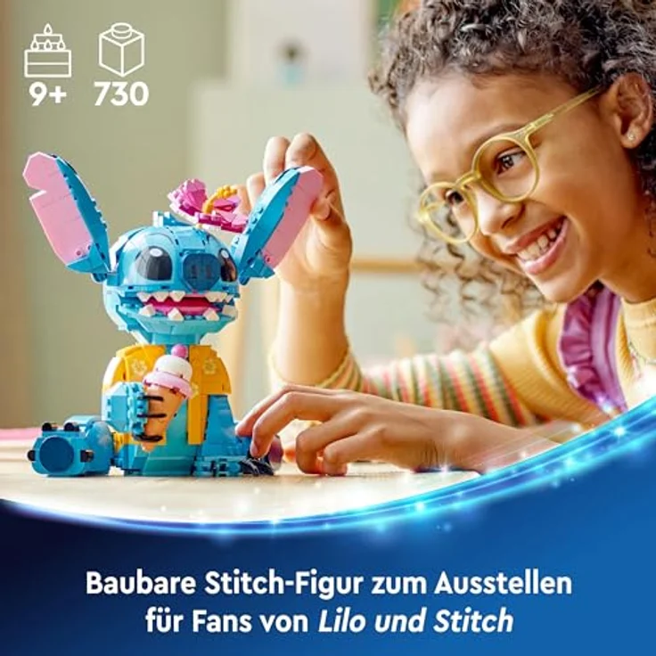 LEGO ǀ Disney Stitch, BAU- und Spielset für Kinder, Figur mit Eiswaffel, Spielzeug, kreatives Set zum Bauen, Mädchen, Jungen und alle Fans der Kinoerfolgs Lilo & Stitch 43249 – Bild 2