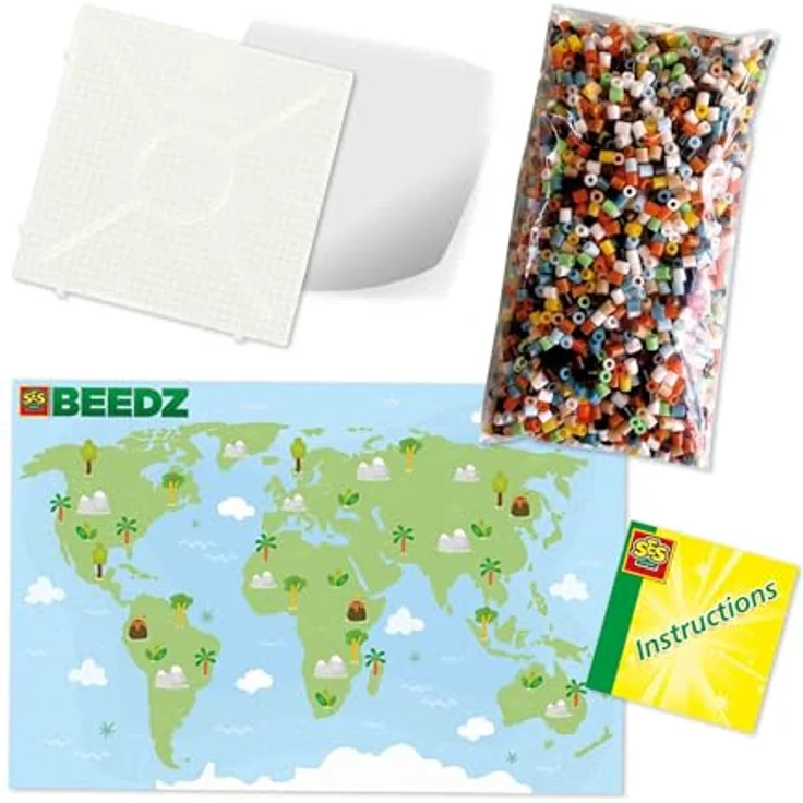 SES Bügelperlen SES Creative Bügelperlen - Tiere aus aller Welt, bunt, Ø 5mm, PVC-frei – Bild 3