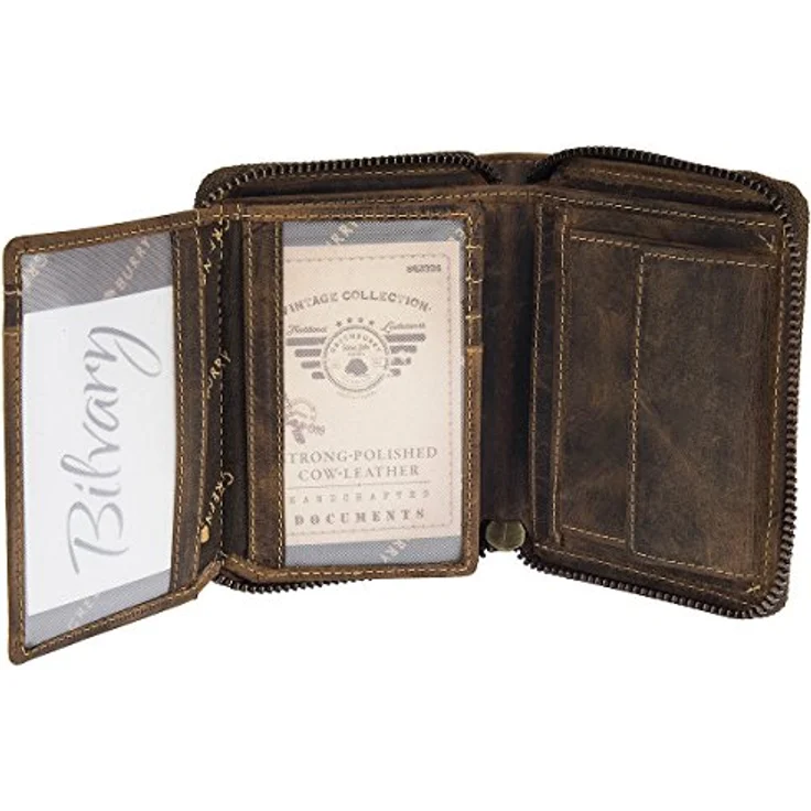 Greenburry Green Burry Zipper Wallet Brown - Preisvergleich – Bild 3