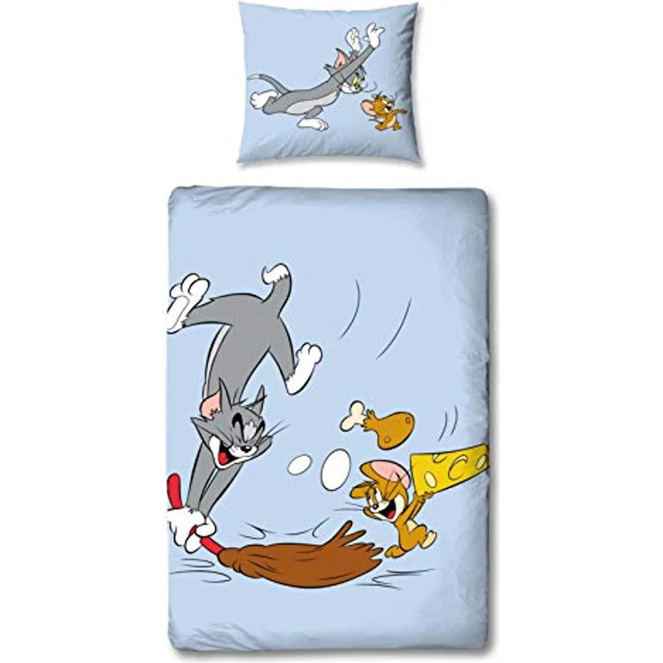 Tom und Jerry CHASE Bettwäsche Set 80 x 80 cm 135 x 200cm 100% Baumwolle – Bild 7
